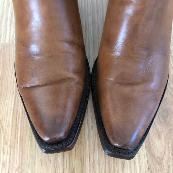 Lucchese 1883 Resistol Ranch Envio Gratis M4906 Leather Short Booties - Picture 4 of 15